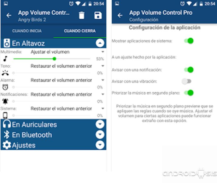Cómo tener el control total del volumen en Android aplicación por aplicación