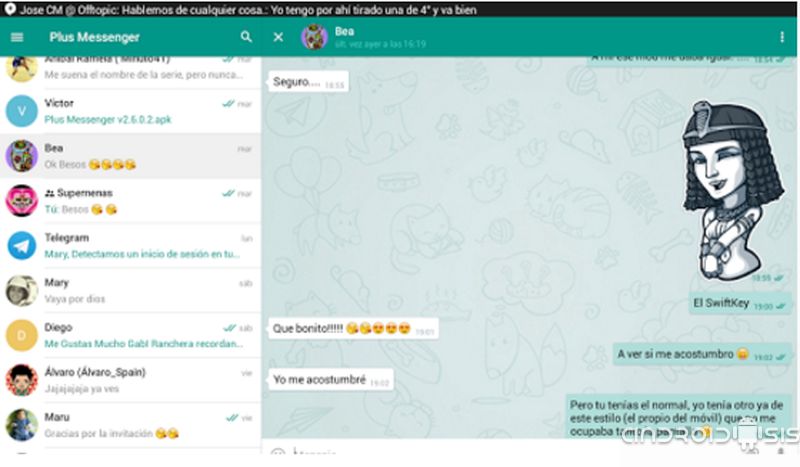El mejor cliente de Telegram se llama Plus Messenger y es ¡¡GRATIS!!
