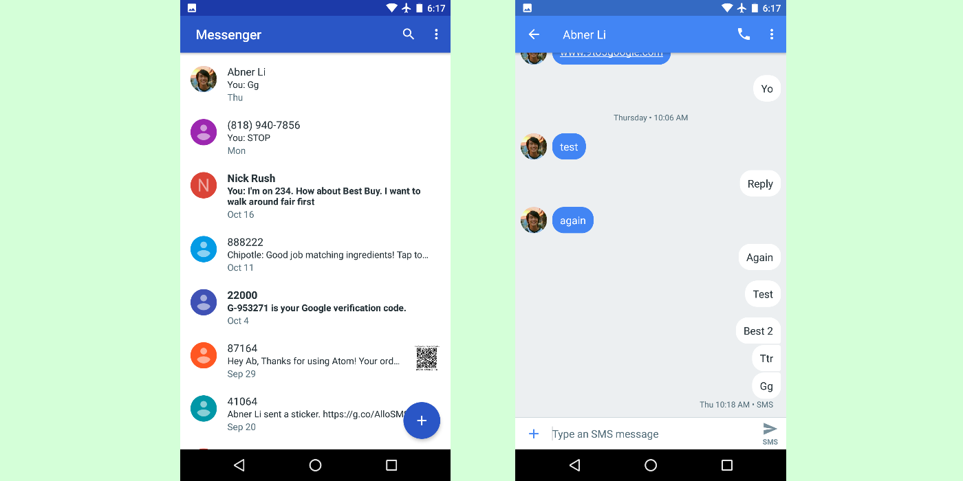 Google Messenger 2.0 se actualiza con una renovada interfaz