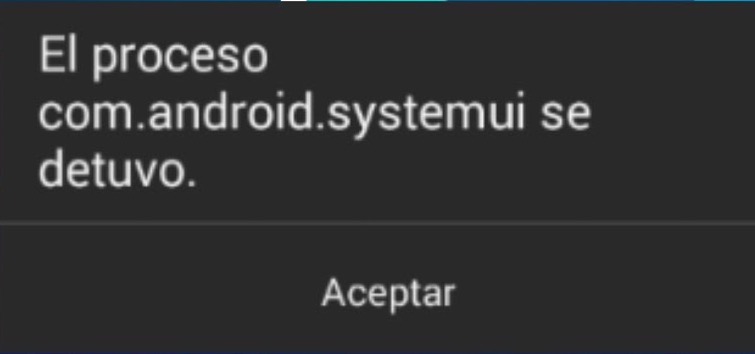 Se ha detenido com.android.systemui
