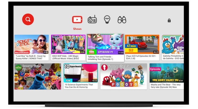 La app de YouTube Kids expande su presencia a más televisores inteligentes
